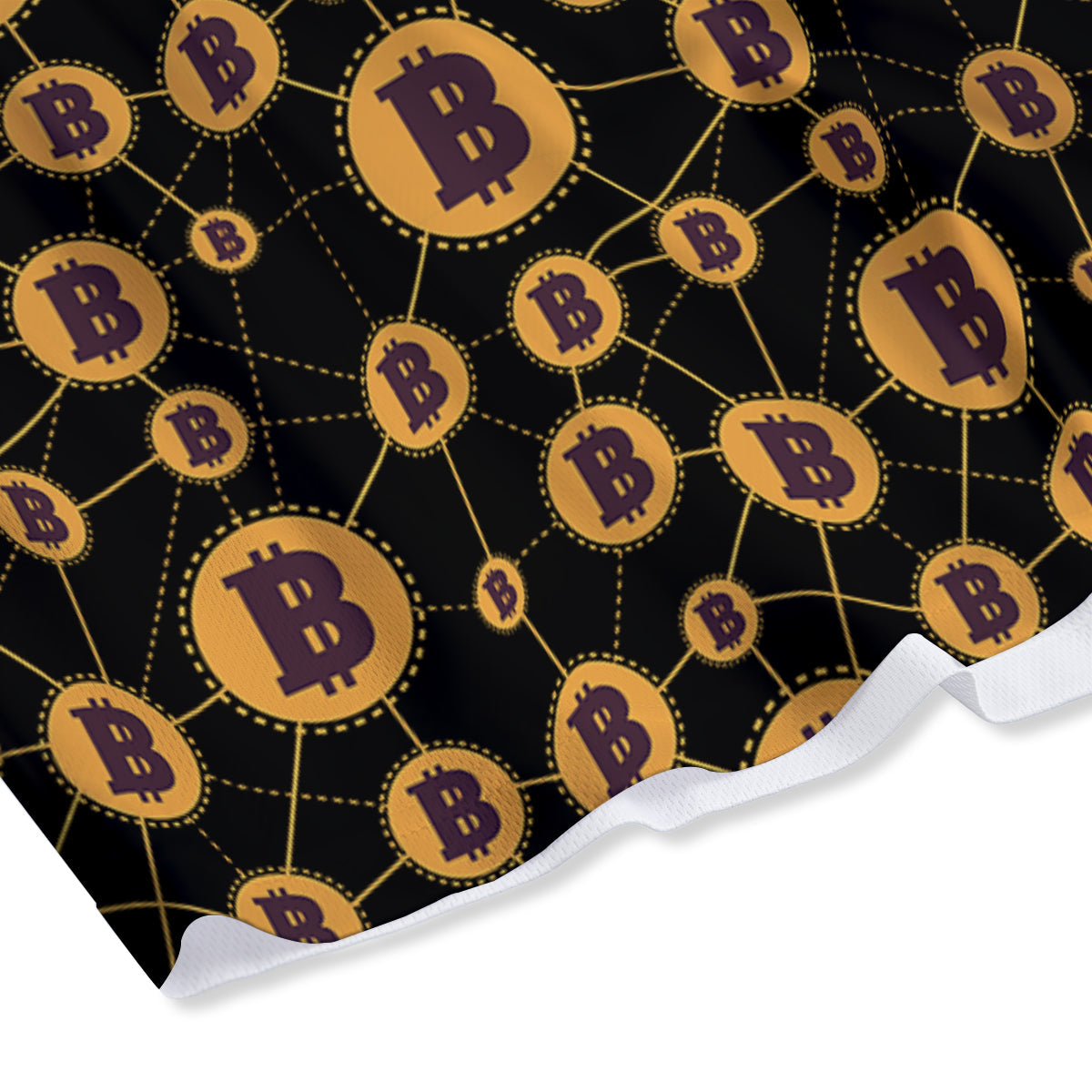Connection Bitcoin Print Pattern Mesh Shorts-grizzshop