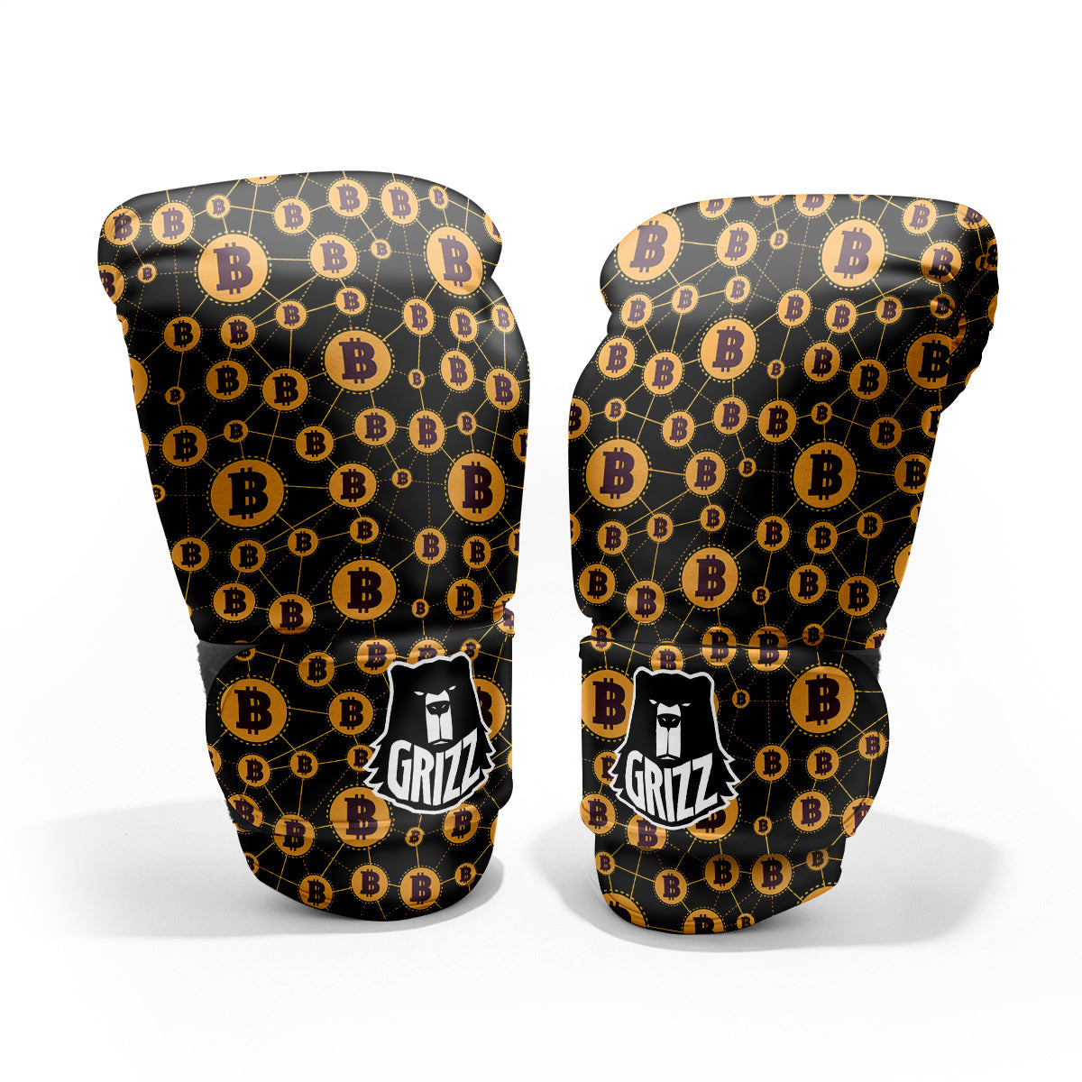 Connection Bitcoin Print Pattern Pro Boxing Glove