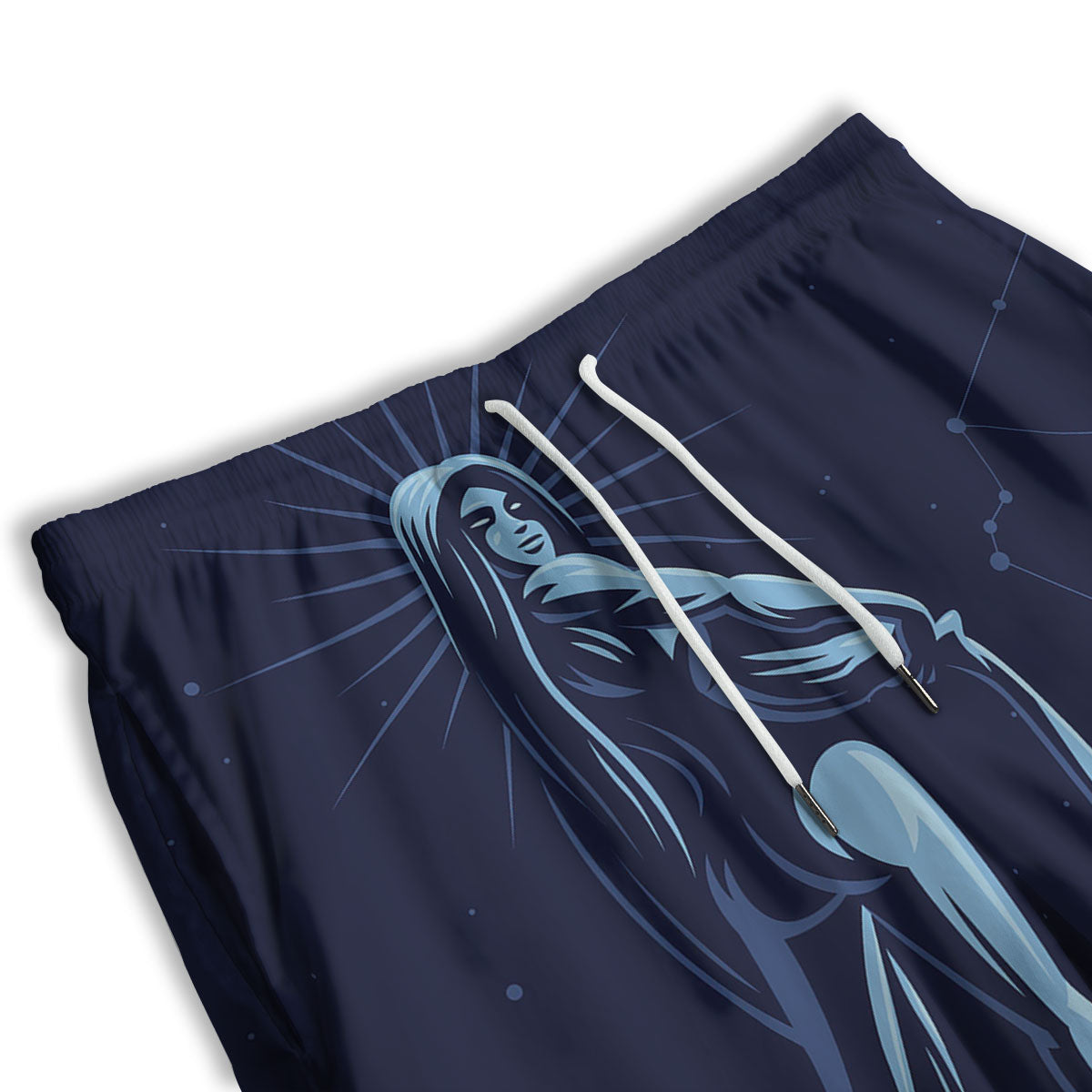 Constellation Aquarius Print Men's Athletic Shorts