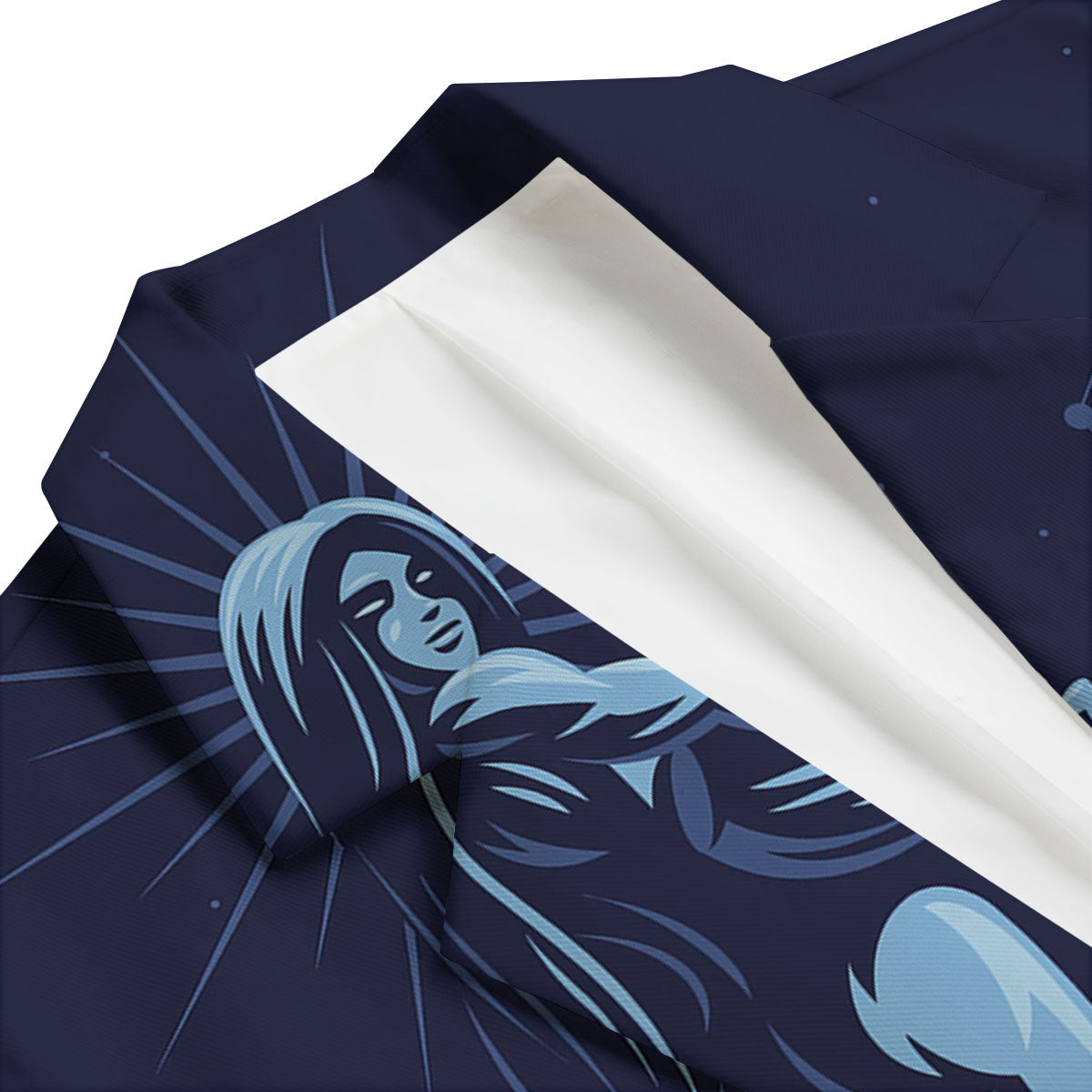 Constellation Aquarius Print Men's Blazer-grizzshop
