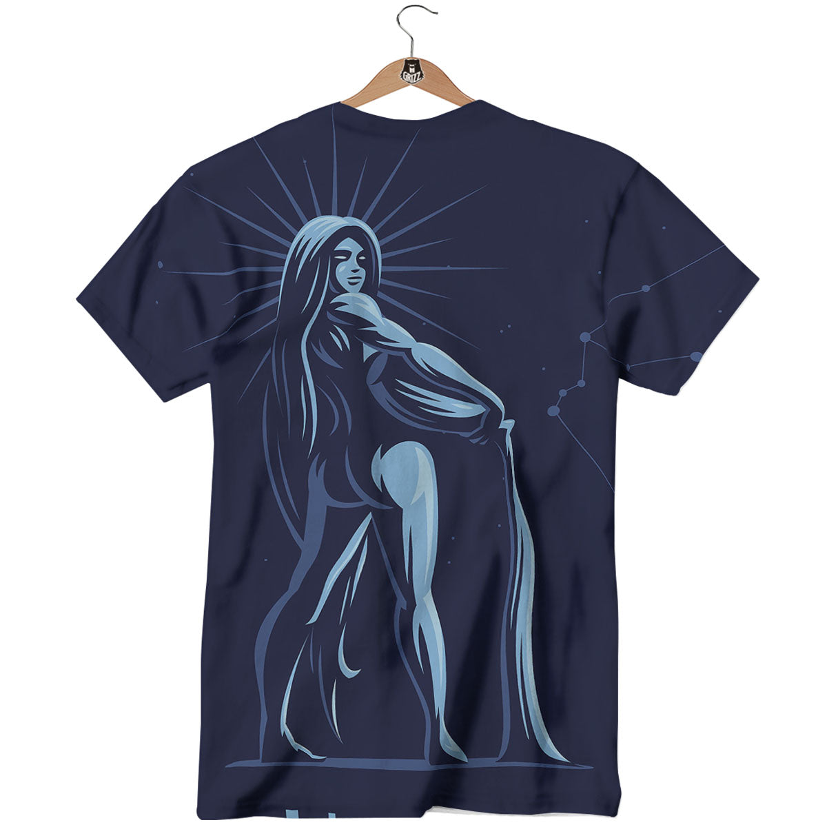 Constellation Aquarius Print T-Shirt-grizzshop
