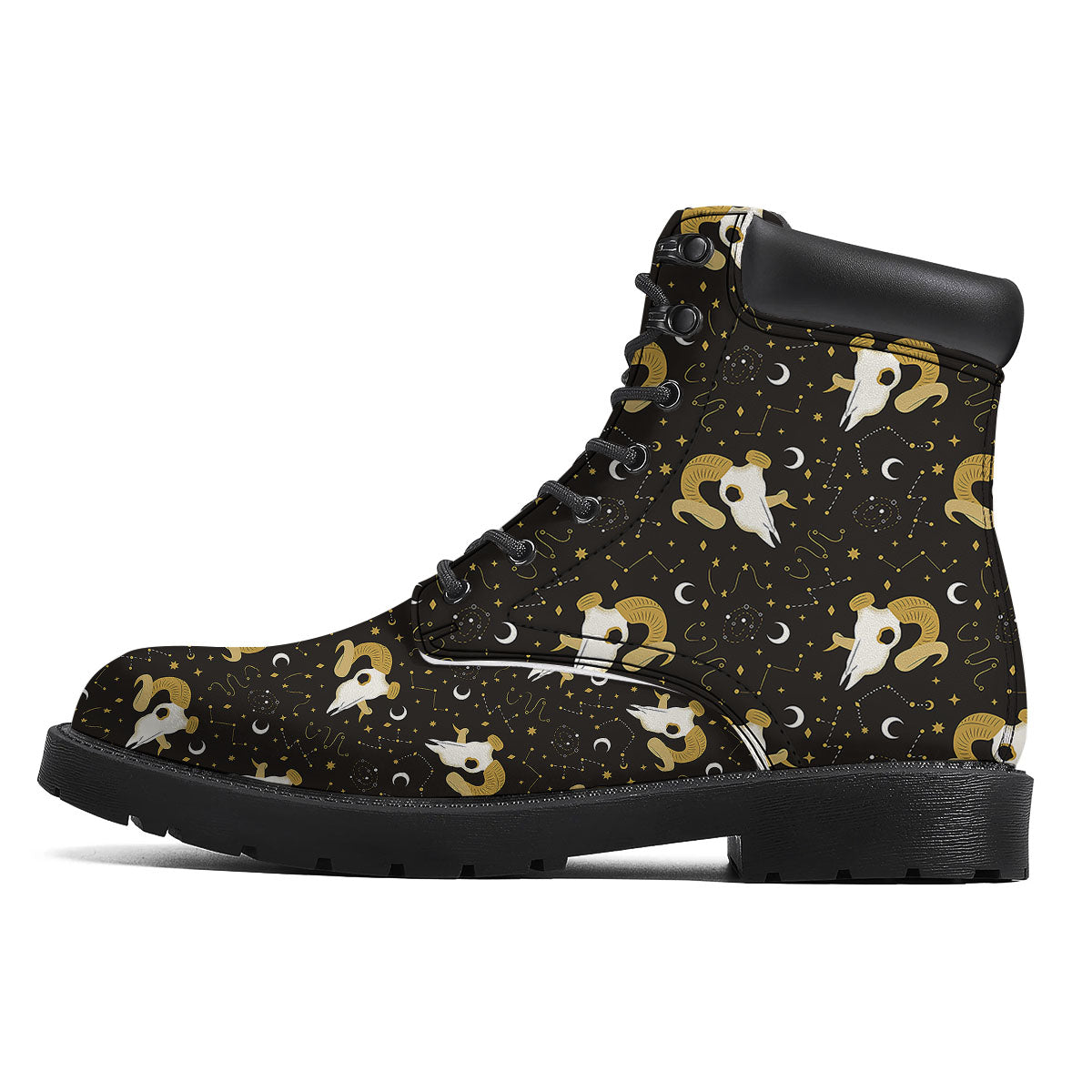 Constellation Aries Print Boots-grizzshop