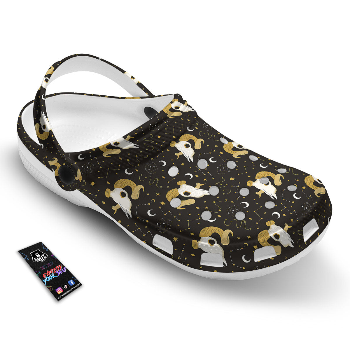 Constellation Aries Print Clog-grizzshop