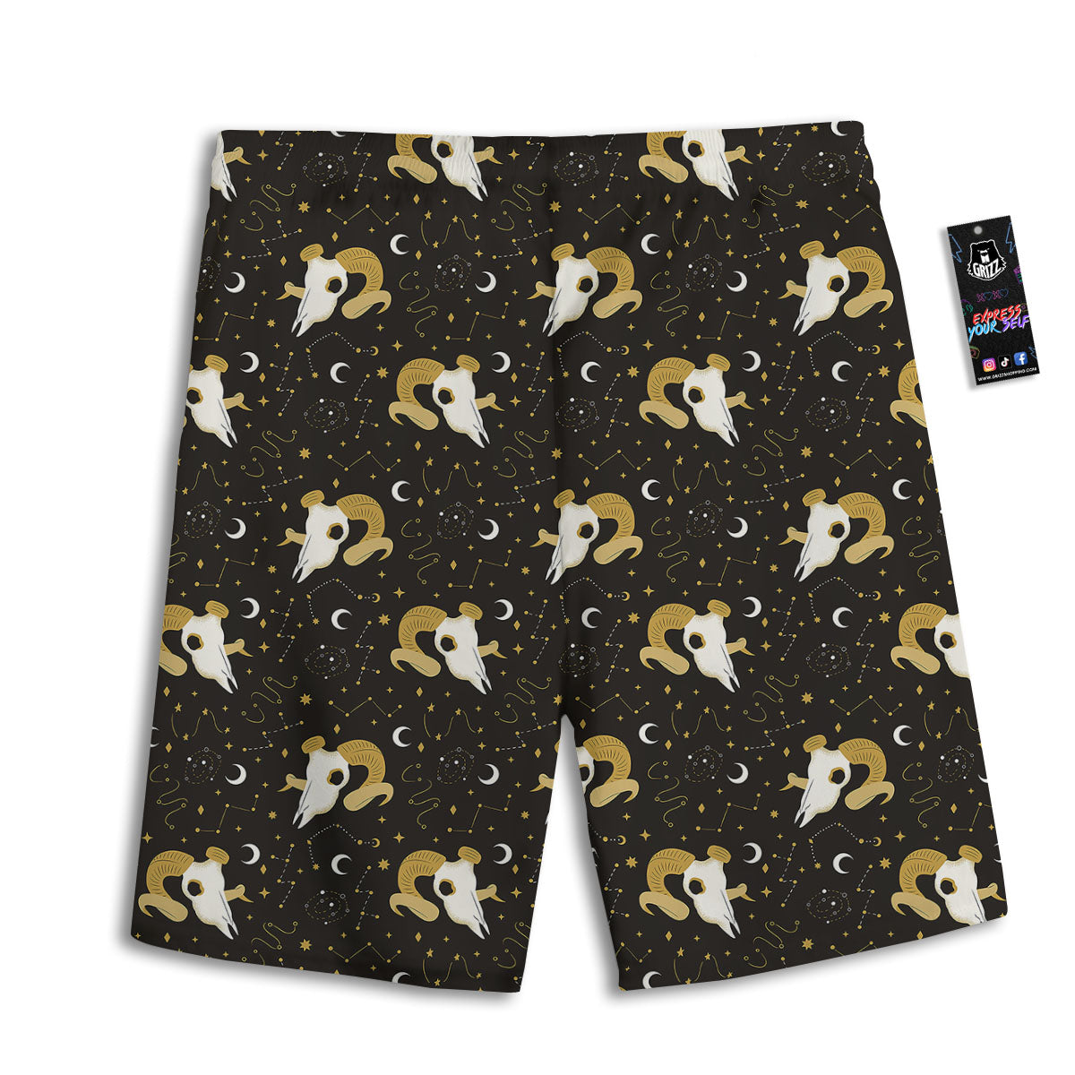 Constellation Aries Print Men's Athletic Shorts