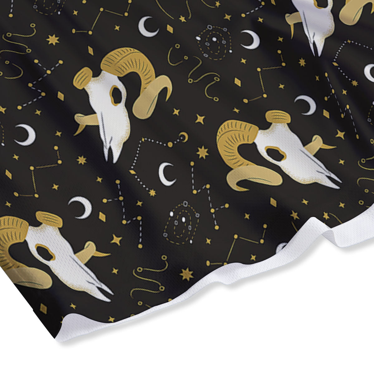 Emoji Devil Print Pattern Mesh Shorts