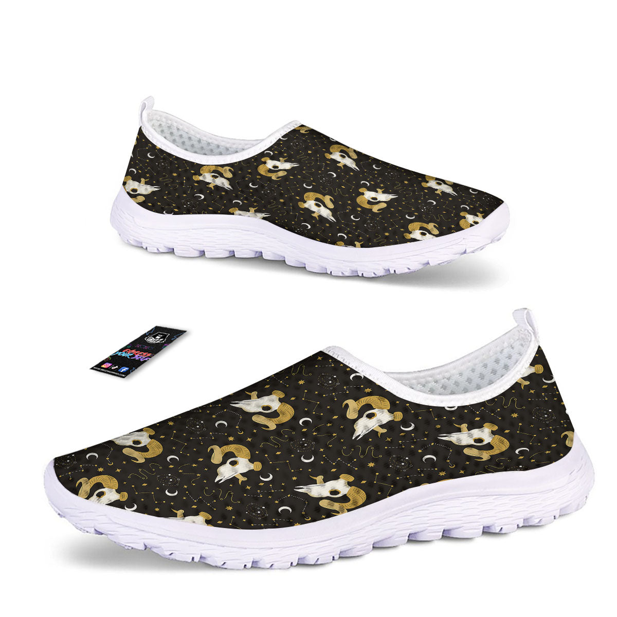 Constellation Aries Print Nurse Shoes-grizzshop