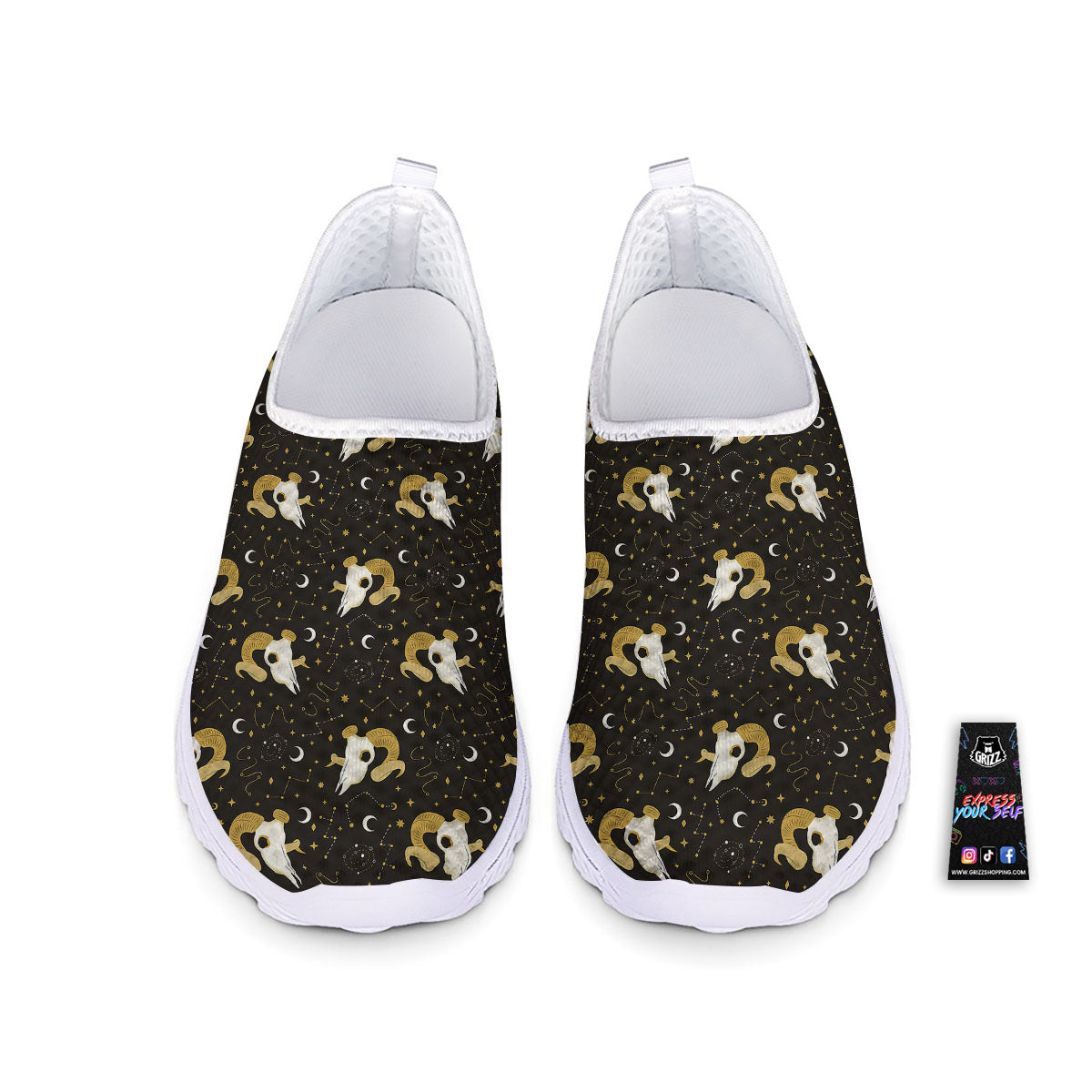 Constellation Aries Print Nurse Shoes-grizzshop