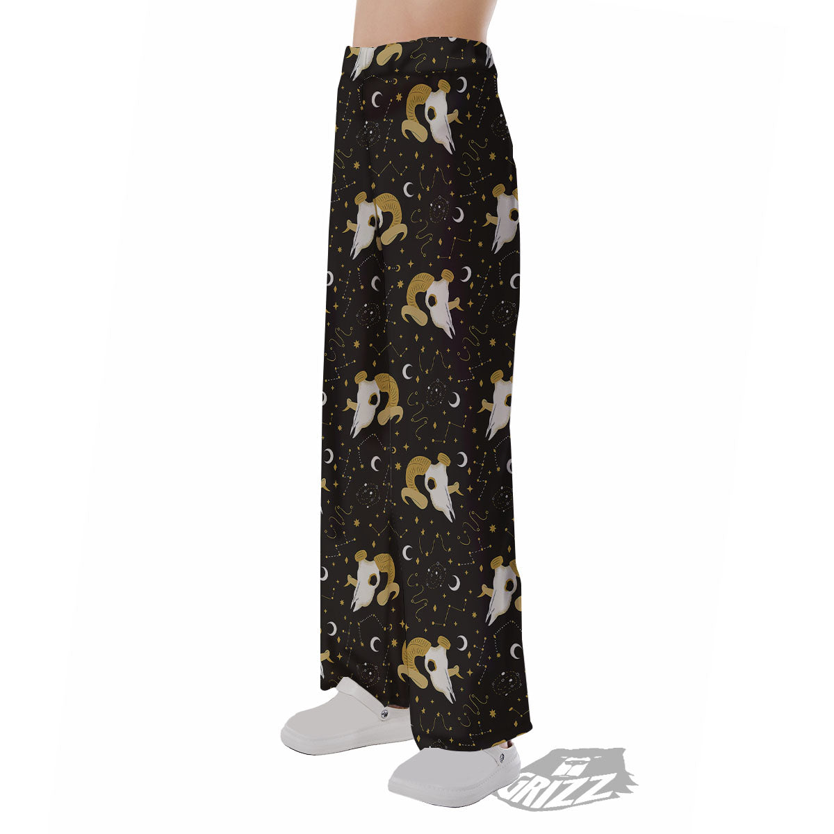 Constellation Aries Print Pajama Pants-grizzshop