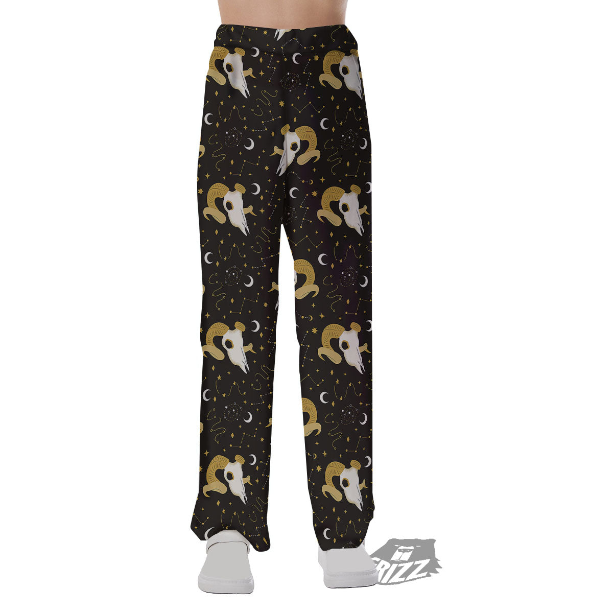 Constellation Aries Print Pajama Pants-grizzshop