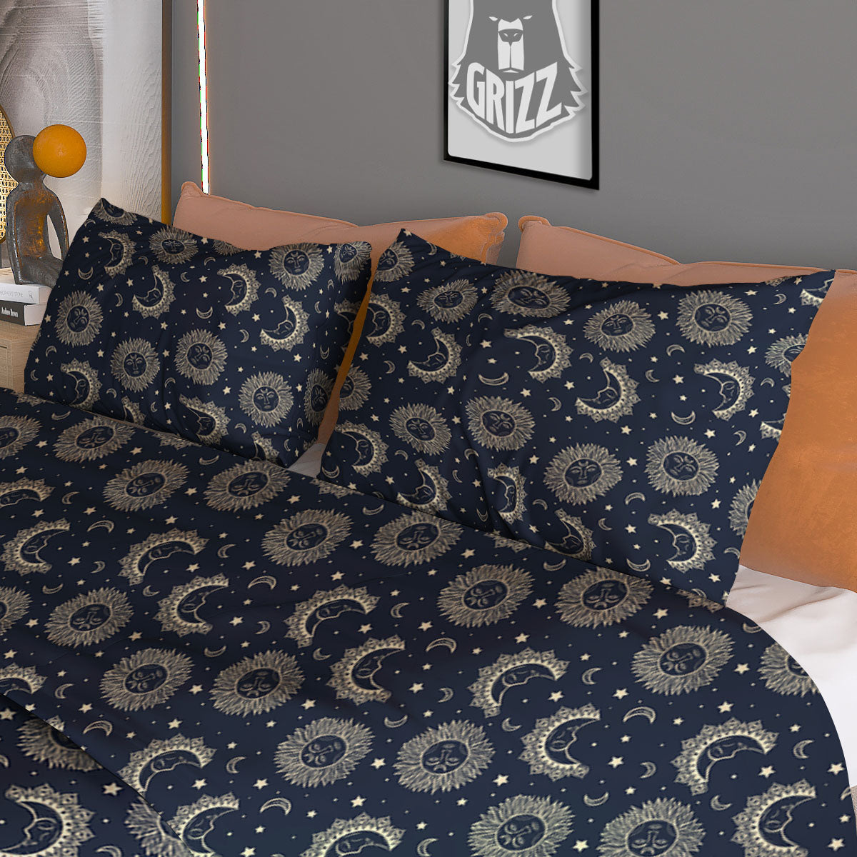Dolphin And Waves Print Pattern Duvet Cover Bedding Set