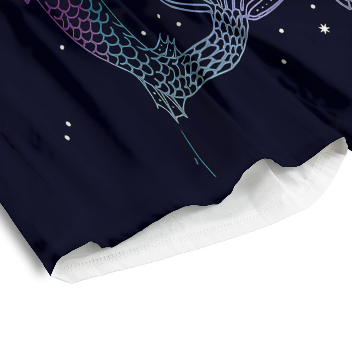 Constellation Capricorn Print Men's Athletic Shorts