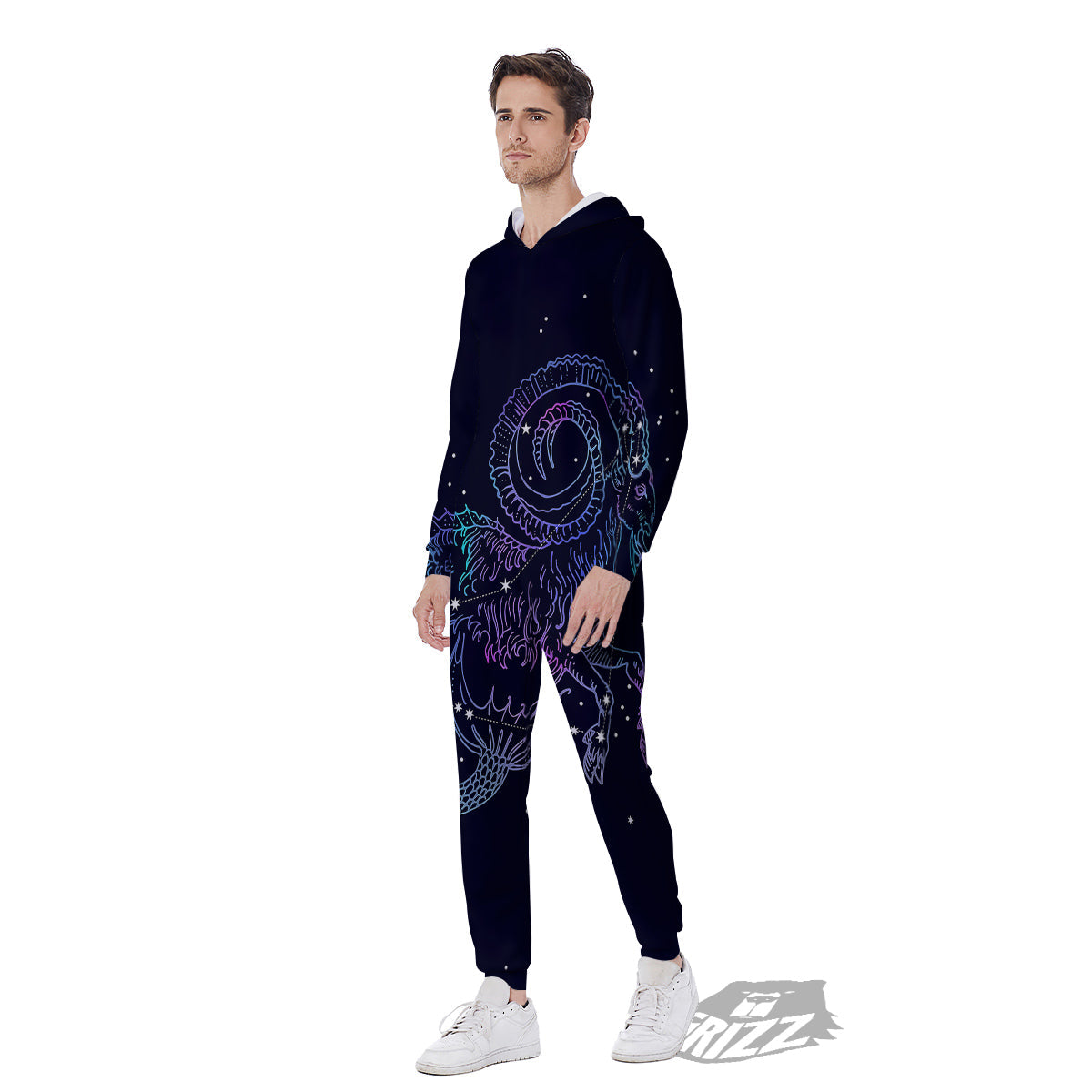 Constellation Capricorn Print Men's Jumpsuit-grizzshop