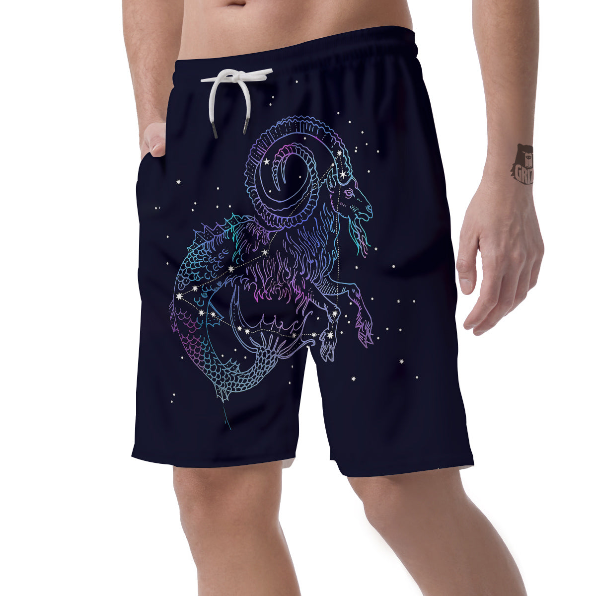Constellation Capricorn Print Men's Shorts-grizzshop