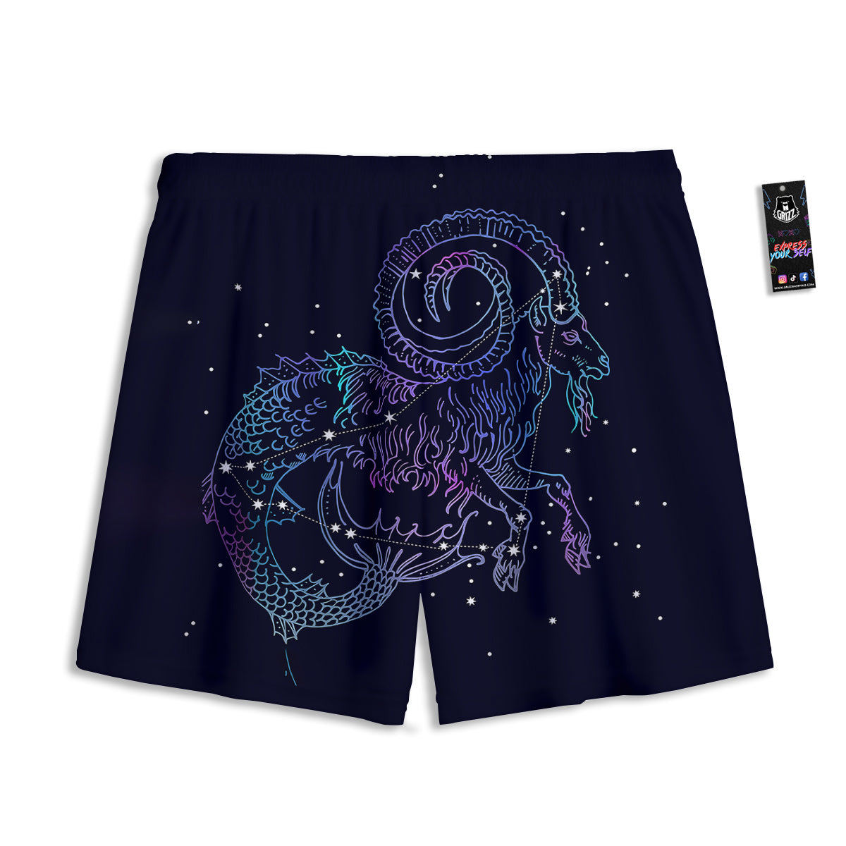 Dolphin Dark Blue Print Pattern Mesh Shorts