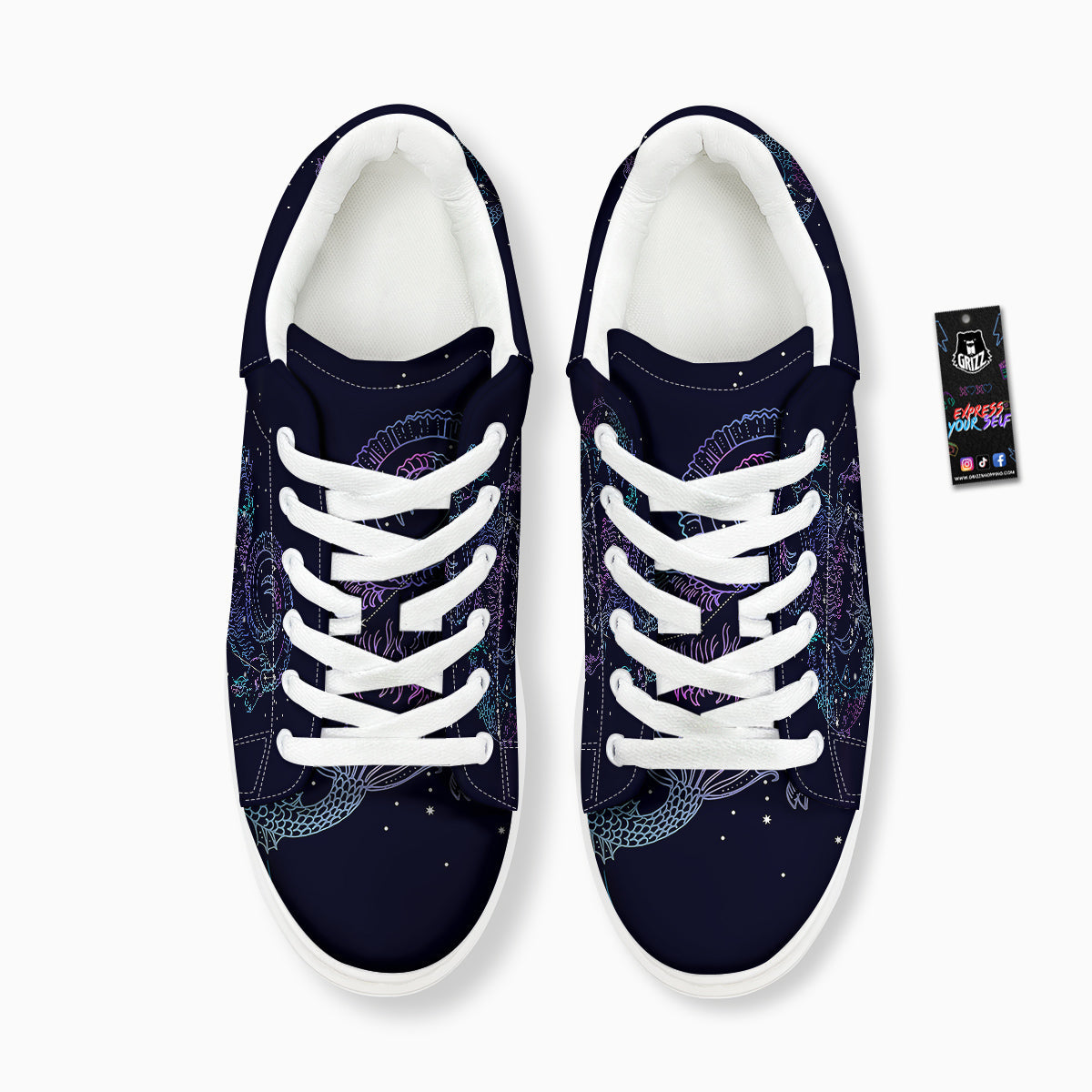 Constellation Capricorn Print Platform Shoes-grizzshop