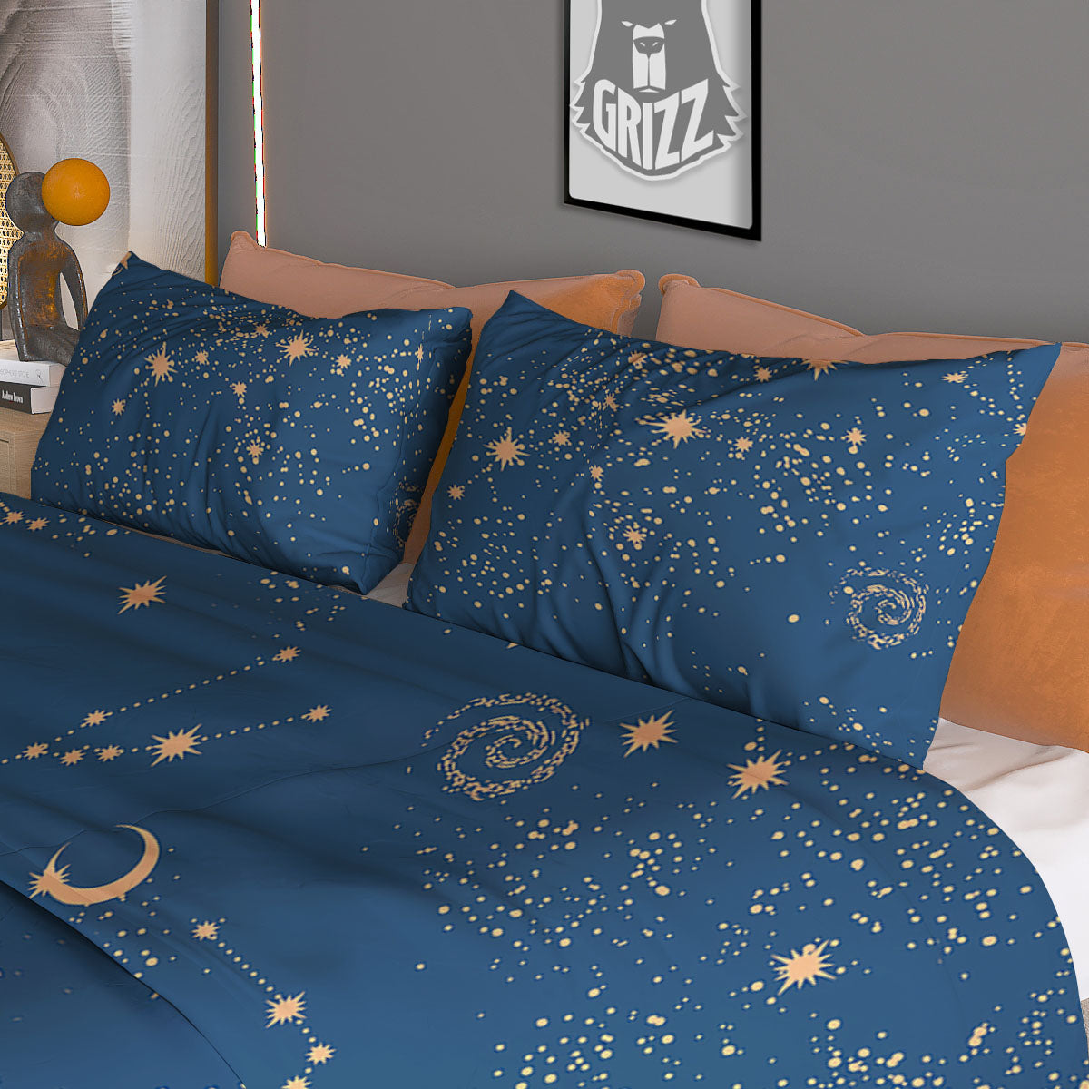Constellation Cosmic Print Pattern Duvet Cover Bedding Set-grizzshop