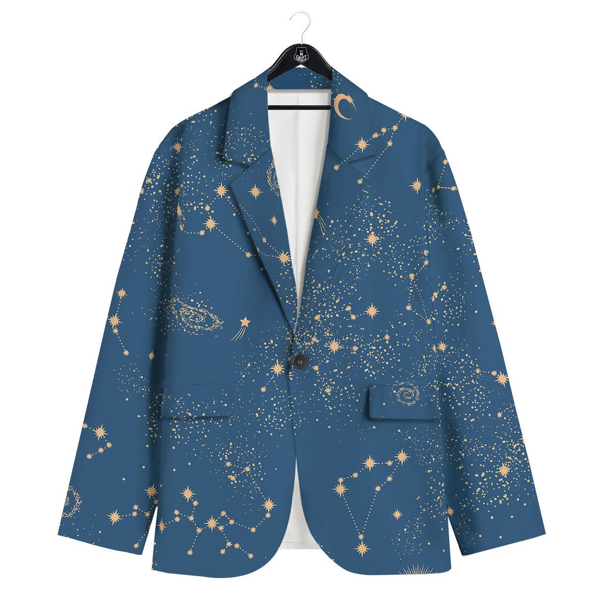 Constellation Cosmic Print Pattern Men's Sport Coat-grizzshop