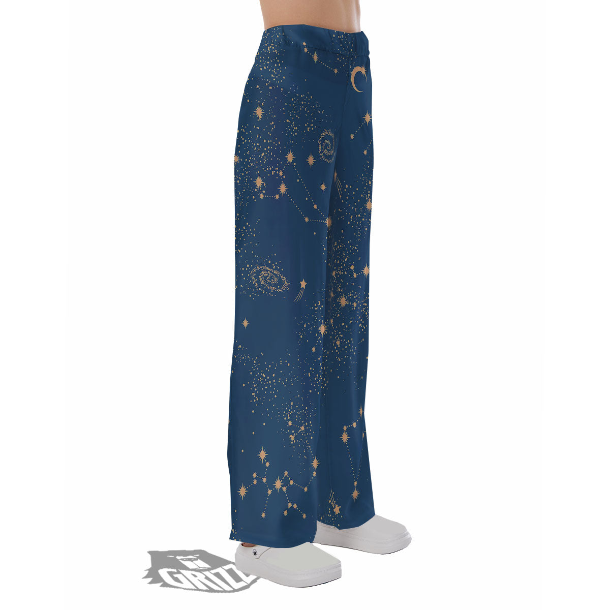 Constellation Cosmic Print Pattern Pajama Pants-grizzshop