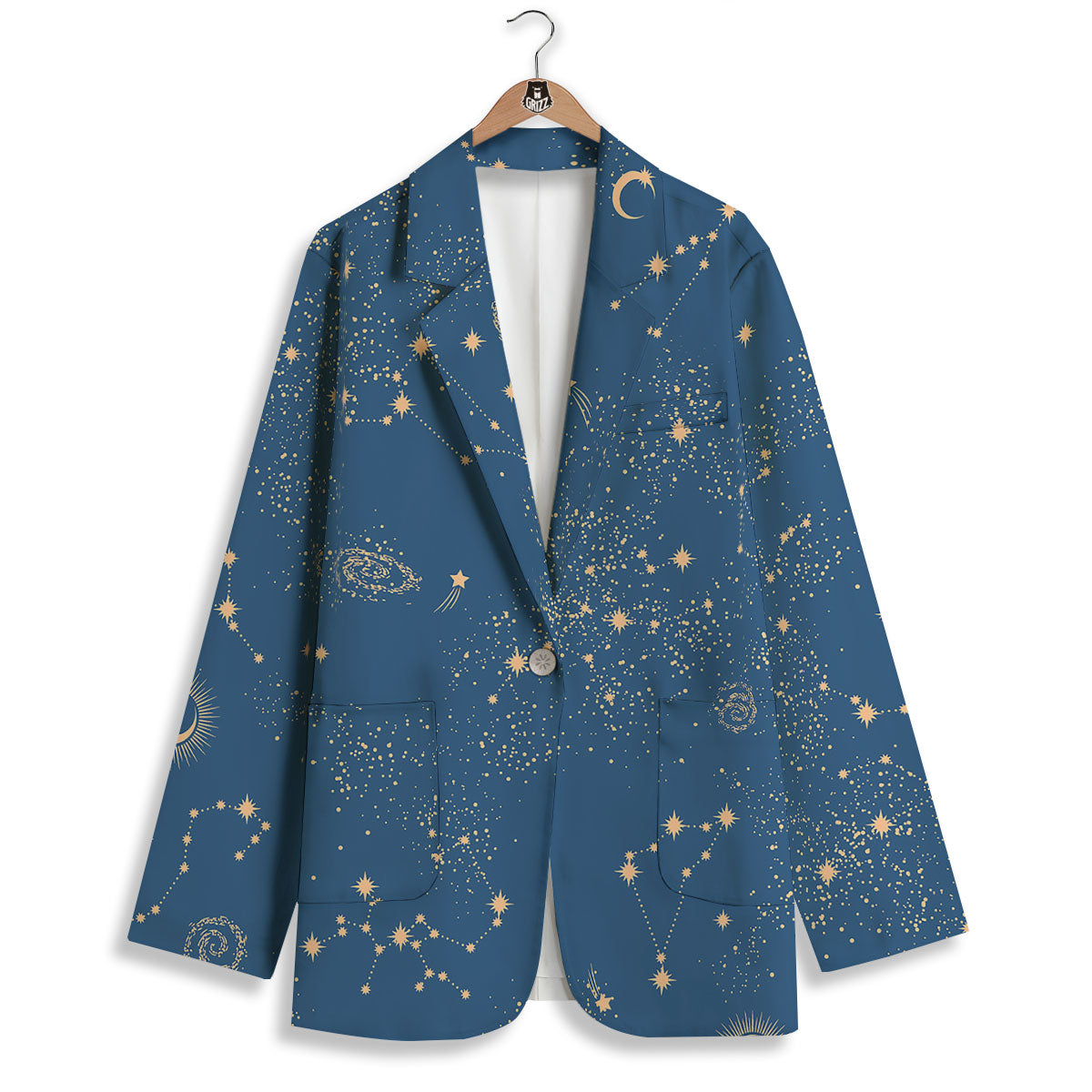 Constellation Cosmic Print Pattern Women's Blazer-grizzshop