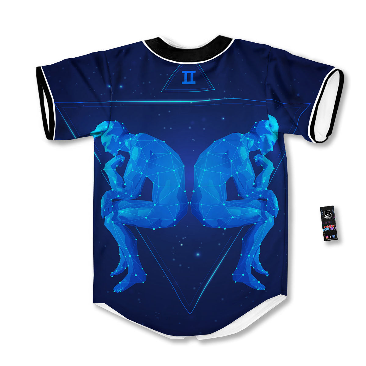 Constellation Gemini Print Baseball Jersey-grizzshop