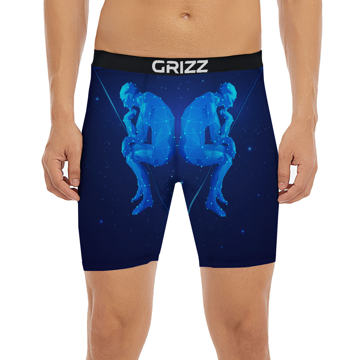 Constellation Gemini Print Boxer Briefs-grizzshop