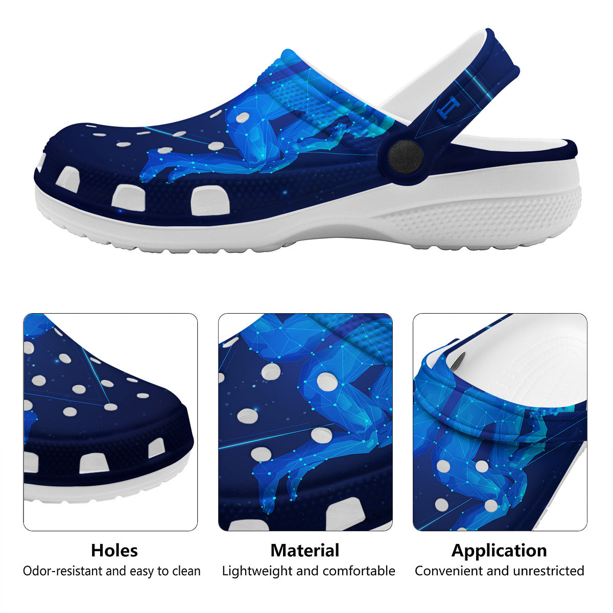 Constellation Gemini Print Clog-grizzshop