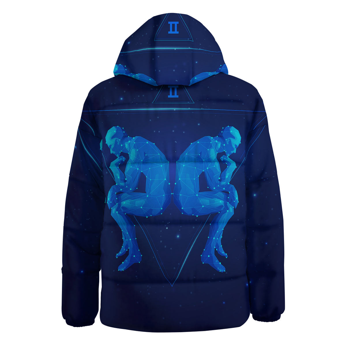 Constellation Gemini Print Down Jacket-grizzshop