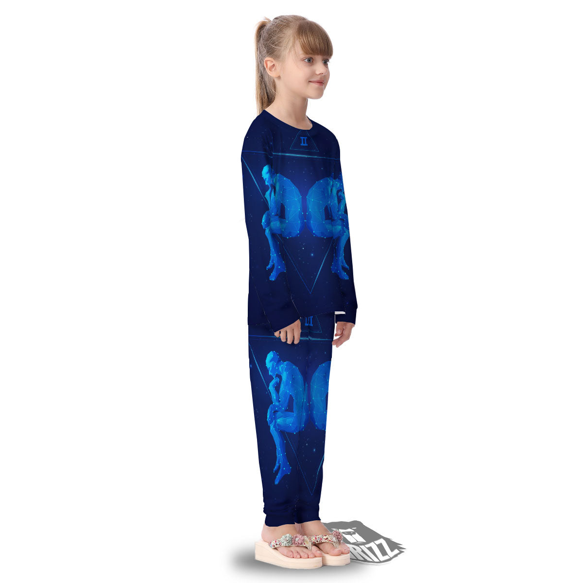 Constellation Gemini Print Kid's Pajamas-grizzshop
