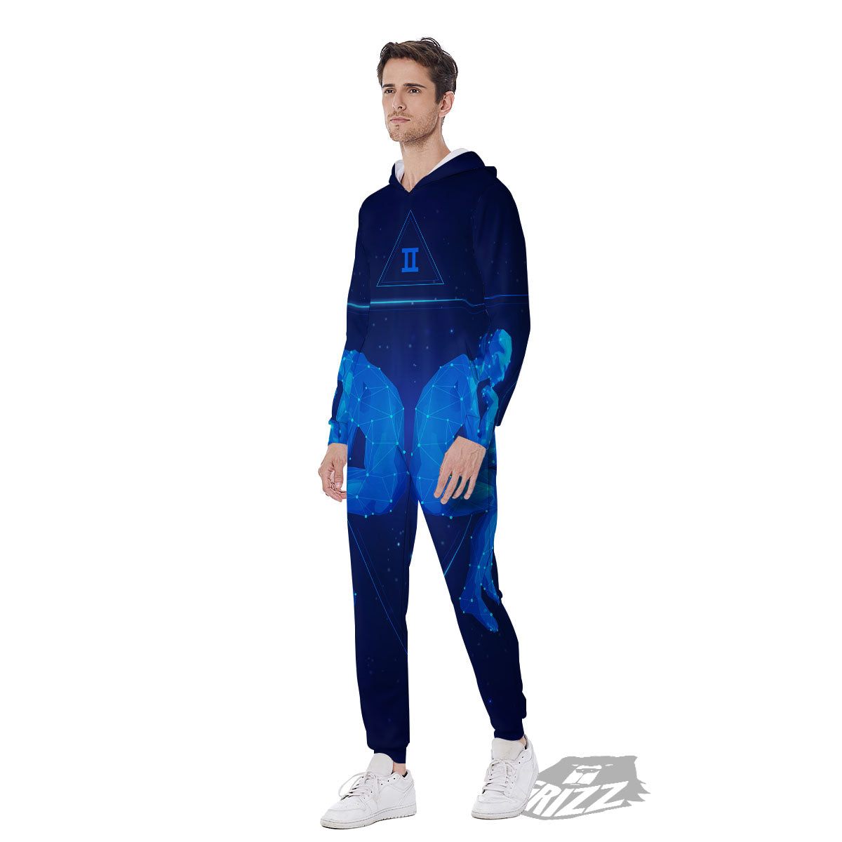 Constellation Gemini Print Men's Jumpsuit-grizzshop