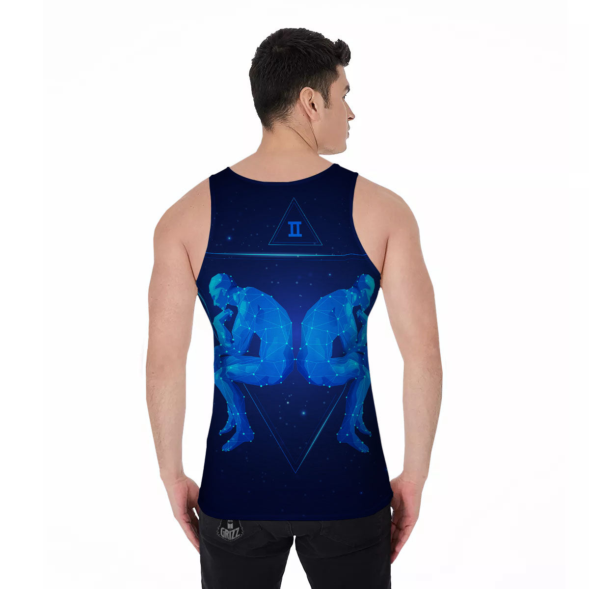 Constellation Gemini Print Men's Tank Top-grizzshop