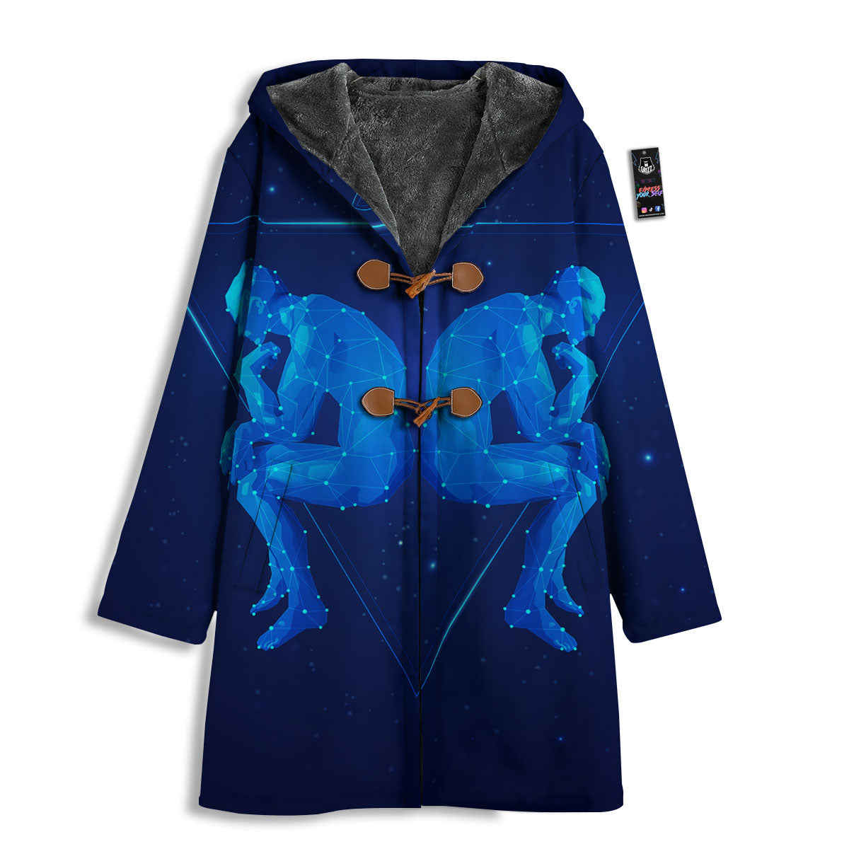Constellation Gemini Print Men's Windbreaker Jacket-grizzshop