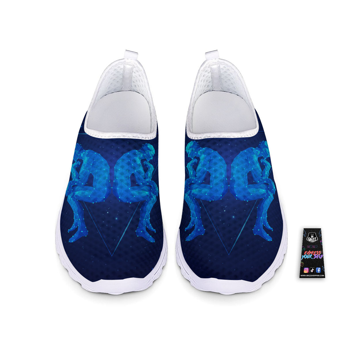 Constellation Gemini Print Nurse Shoes-grizzshop