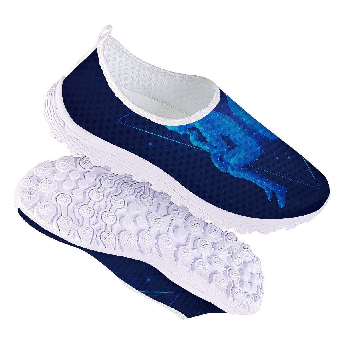 Constellation Gemini Print Nurse Shoes-grizzshop