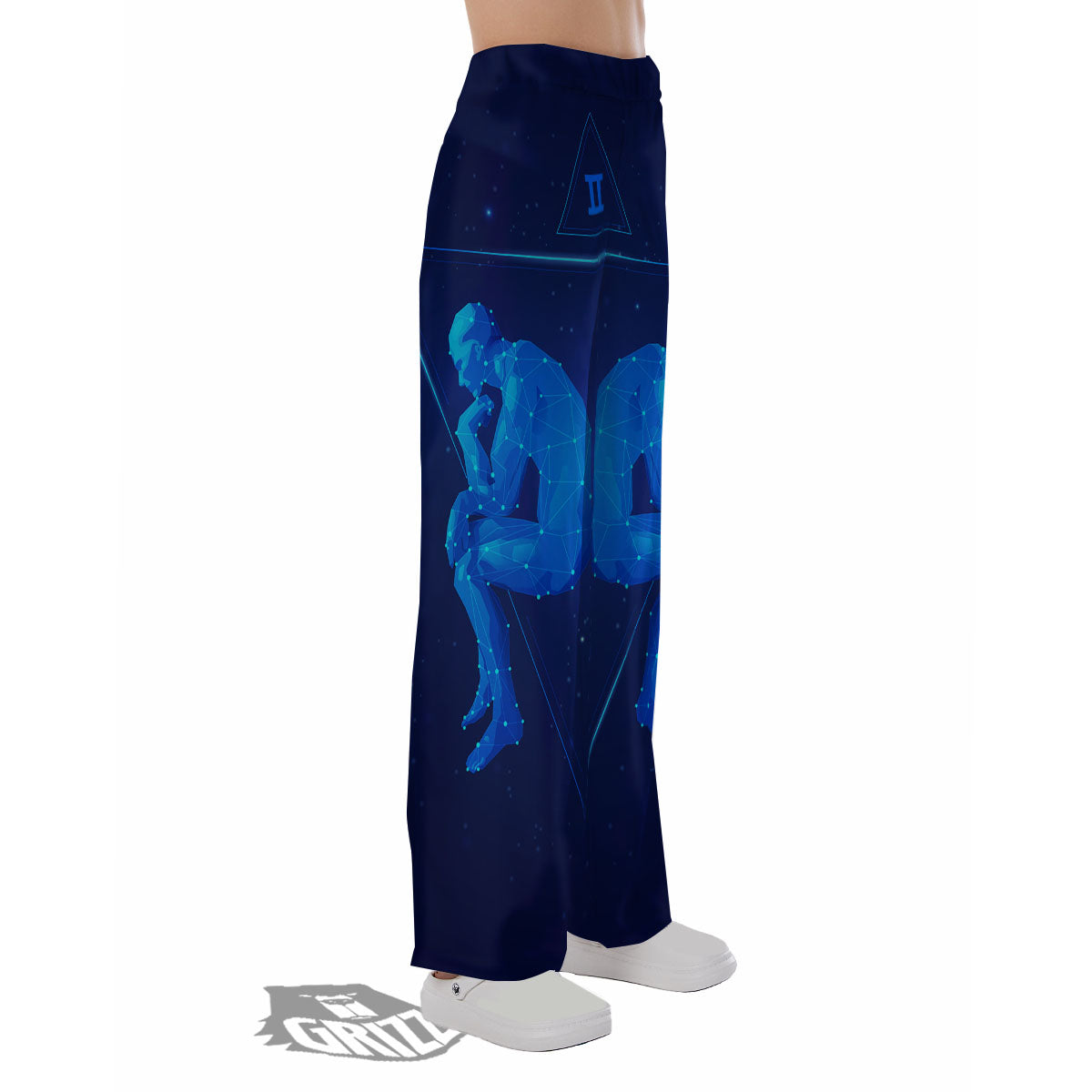 Constellation Gemini Print Pajama Pants-grizzshop
