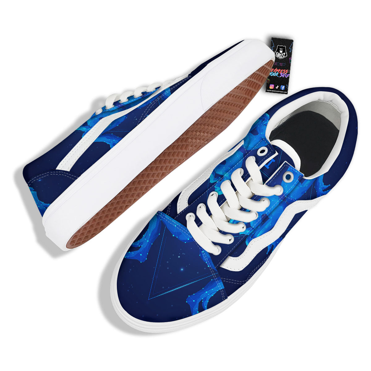 Constellation Gemini Print Skate Shoes-grizzshop