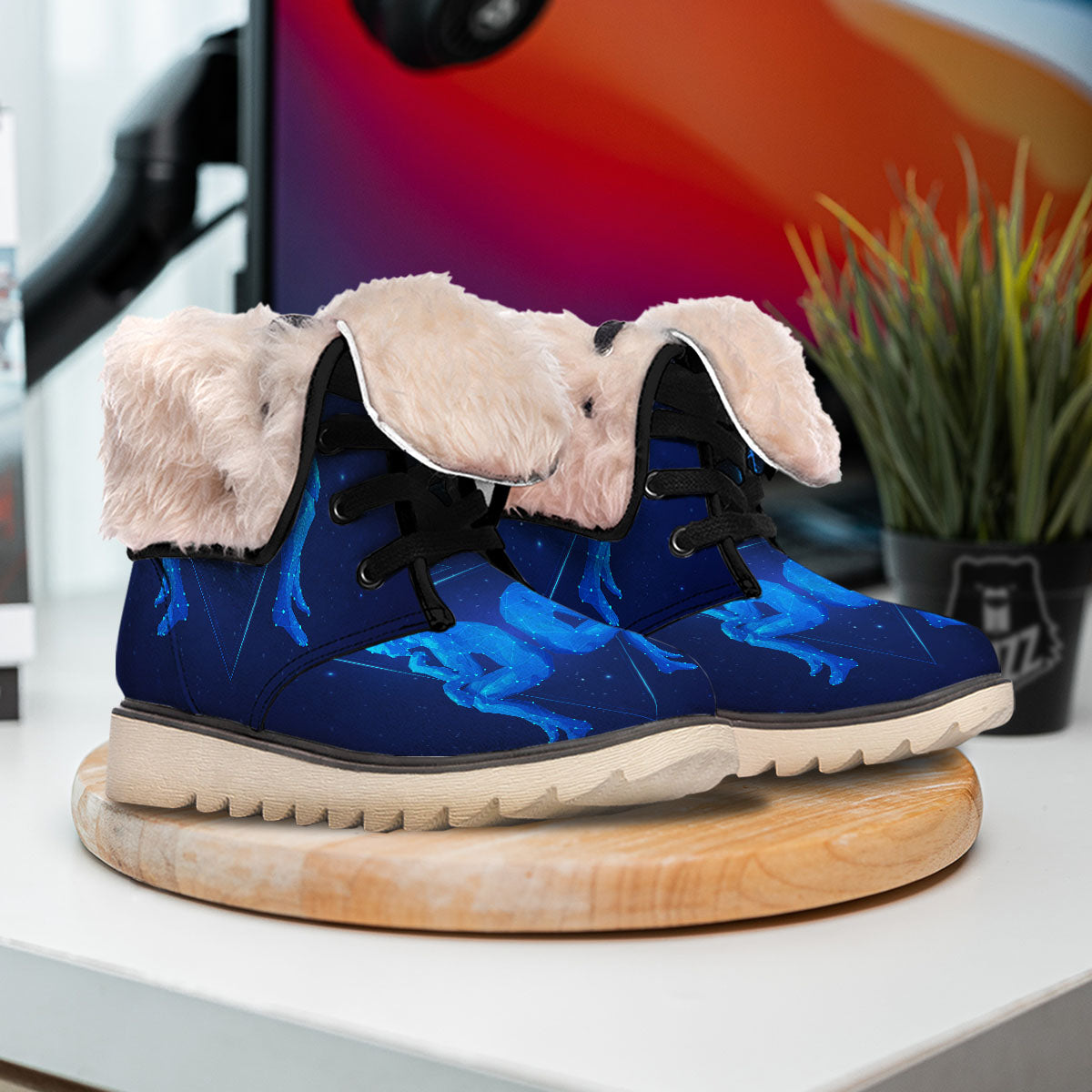 Constellation Gemini Print Snow Boots-grizzshop