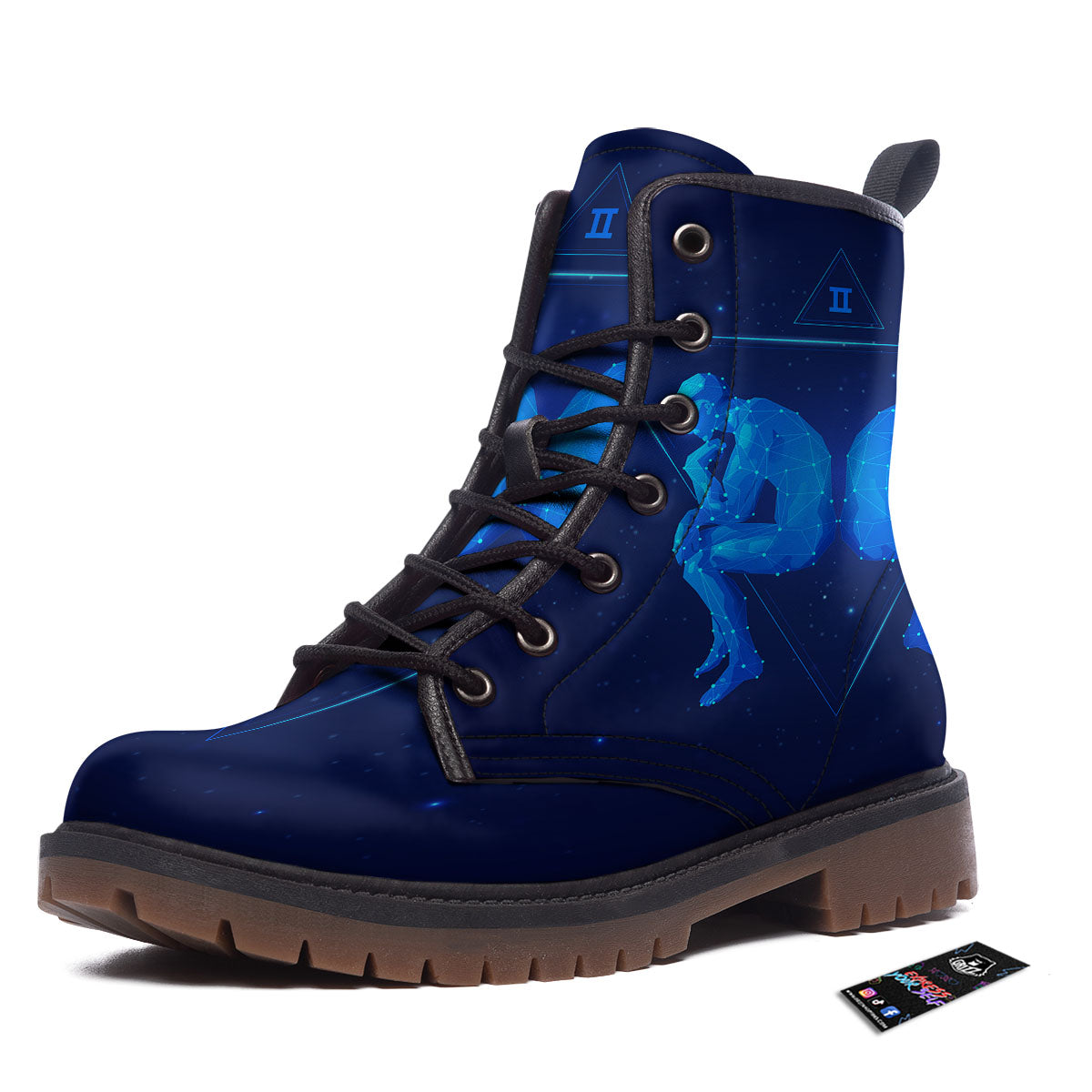 Constellation Gemini Print Work Boots-grizzshop