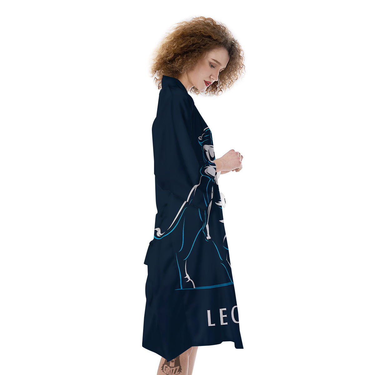 Constellation Leo Print Kimono-grizzshop