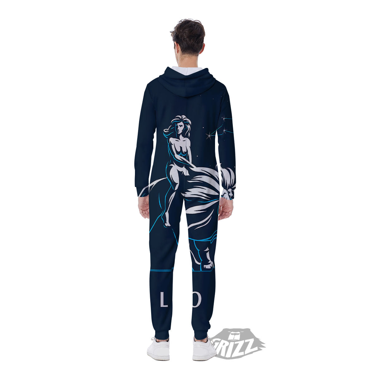 Constellation Leo Print Men's Jumpsuit-grizzshop