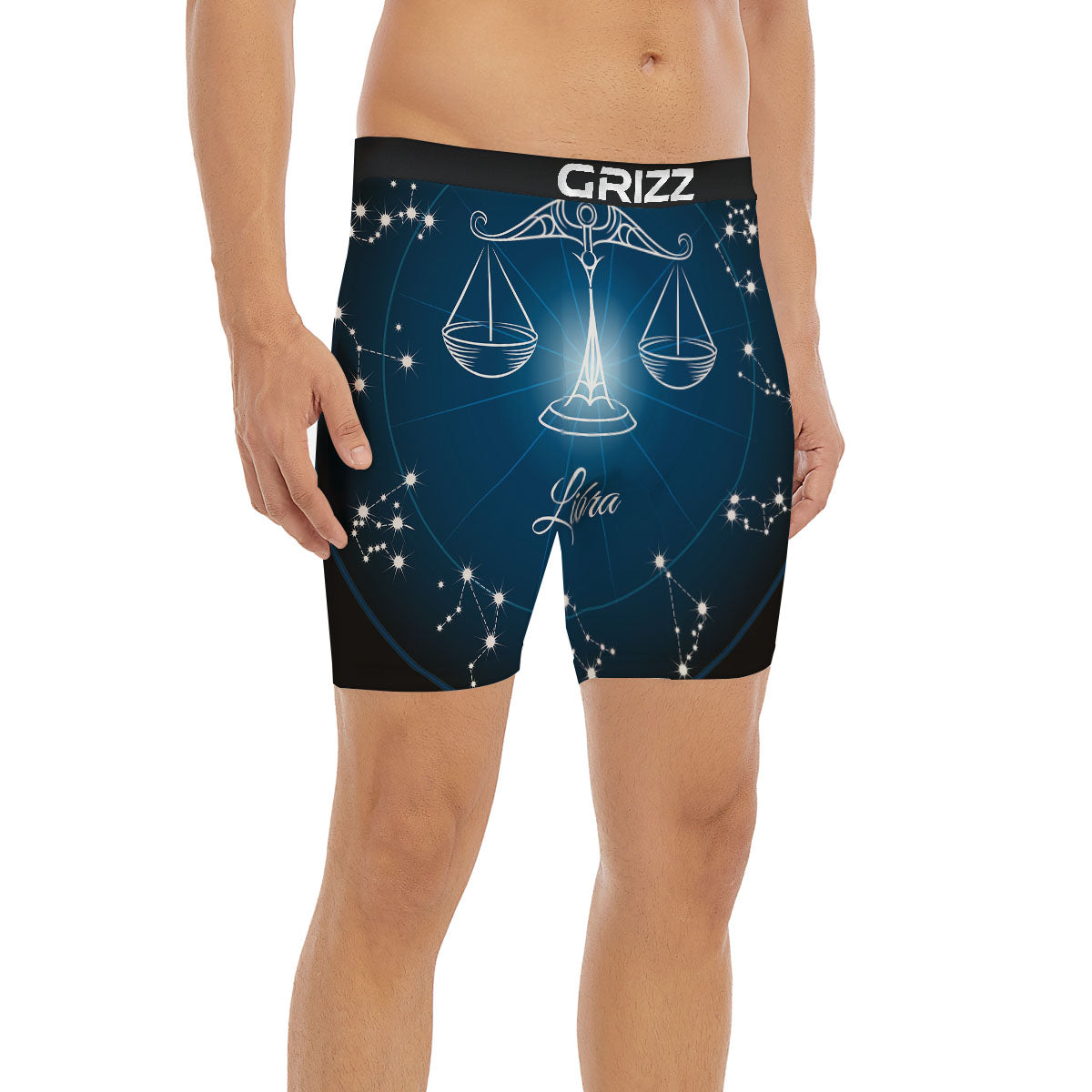 Constellation Libra Print Boxer Briefs-grizzshop