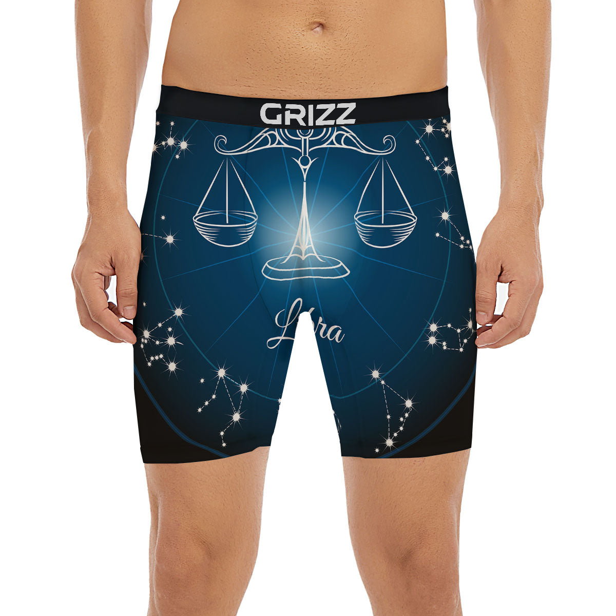 Constellation Libra Print Boxer Briefs-grizzshop