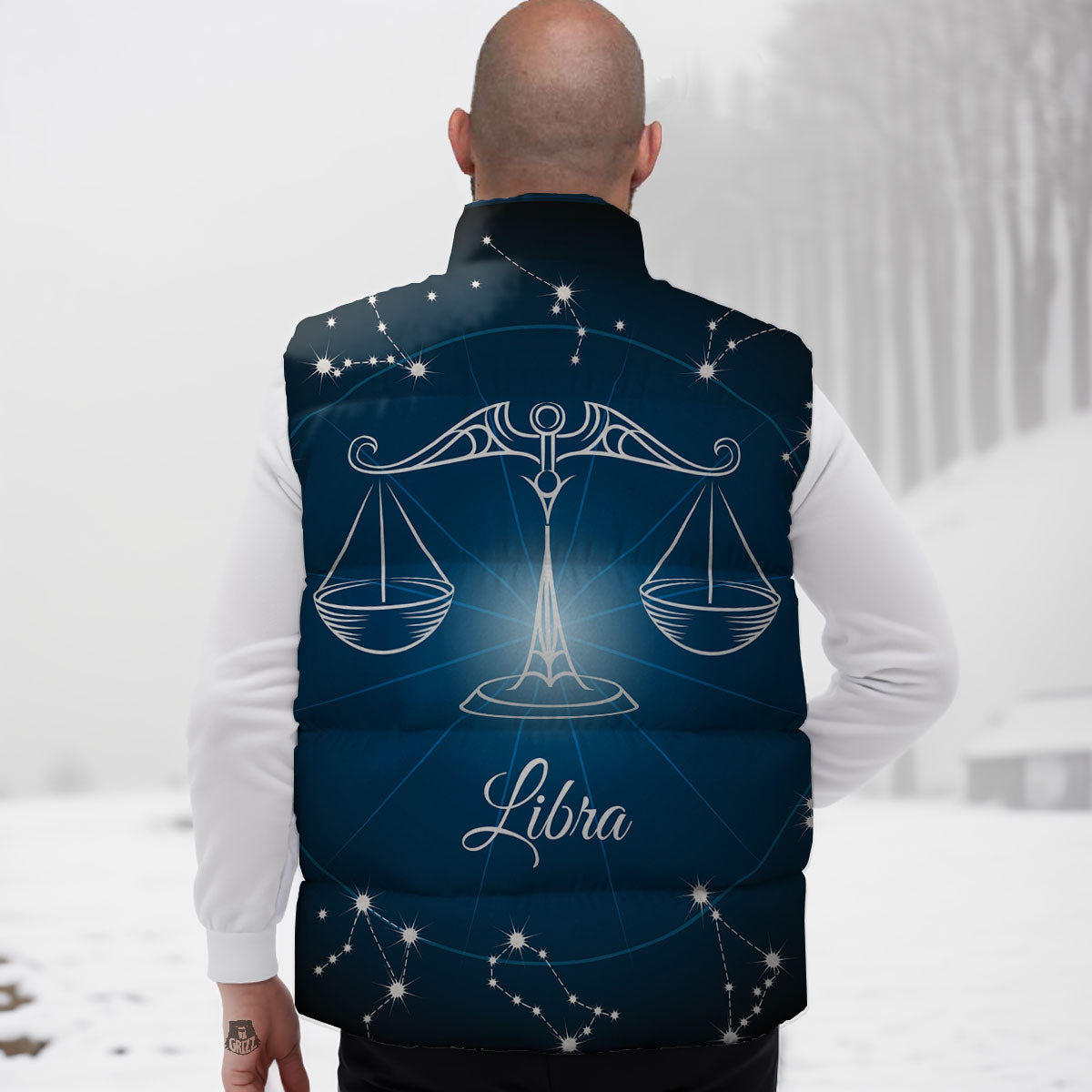 Constellation Libra Print Down Vest