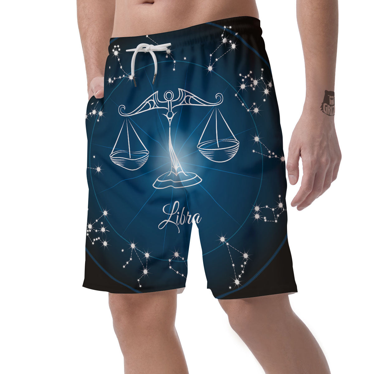 Constellation Libra Print Men's Shorts-grizzshop