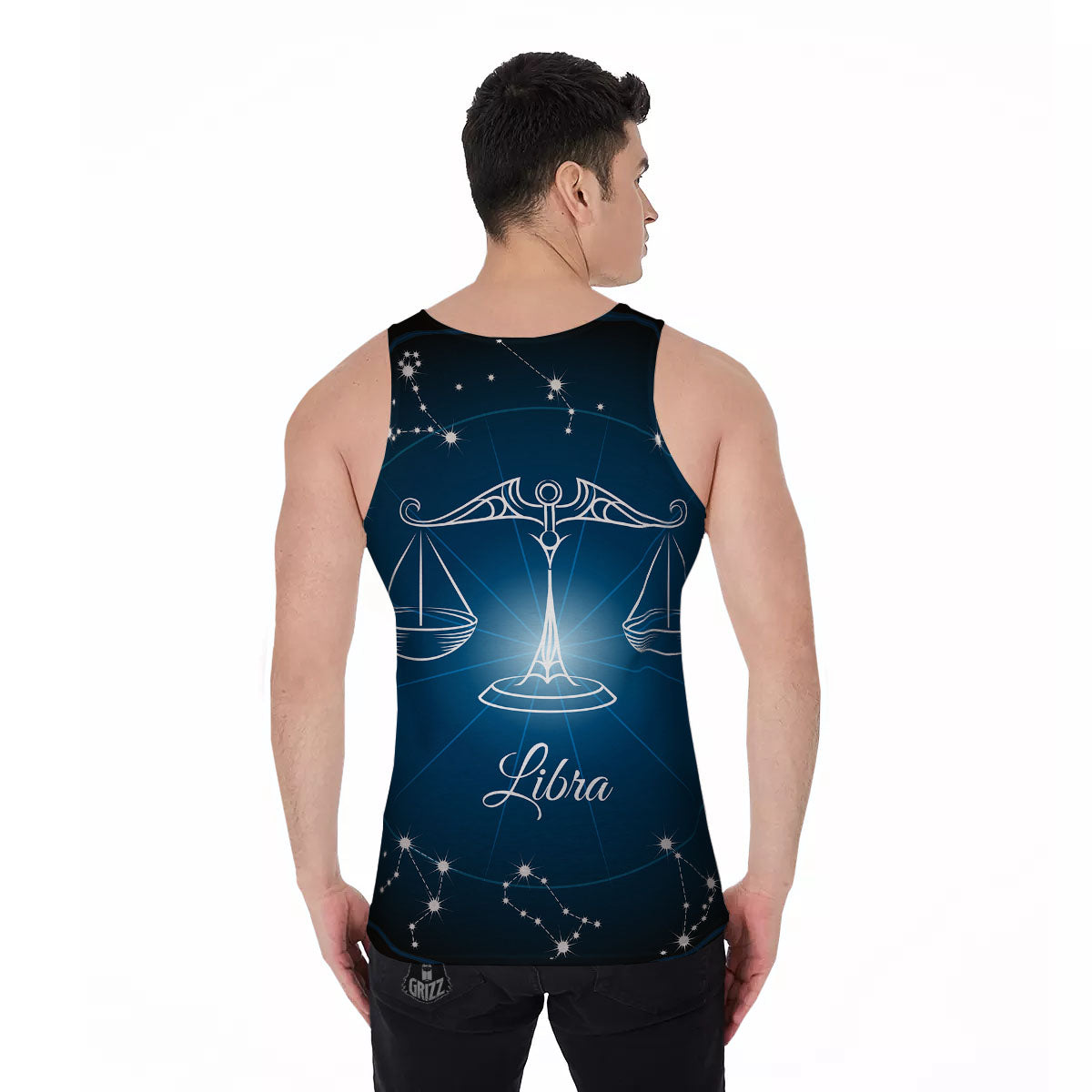 Constellation Libra Print Men's Tank Top-grizzshop