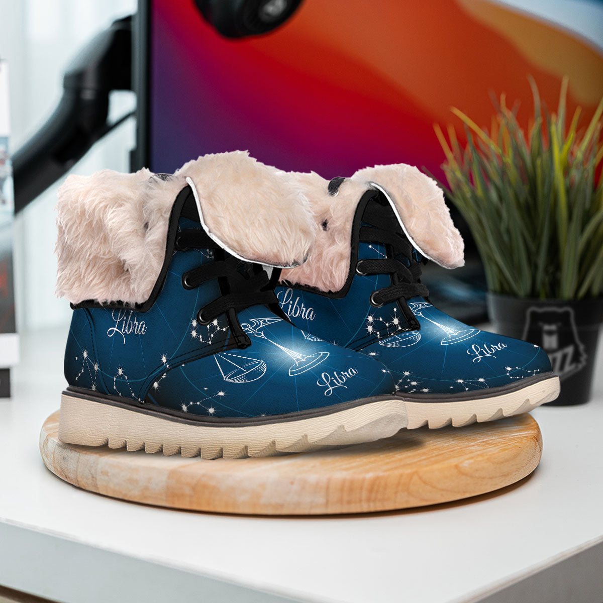 Constellation Libra Print Snow Boots-grizzshop