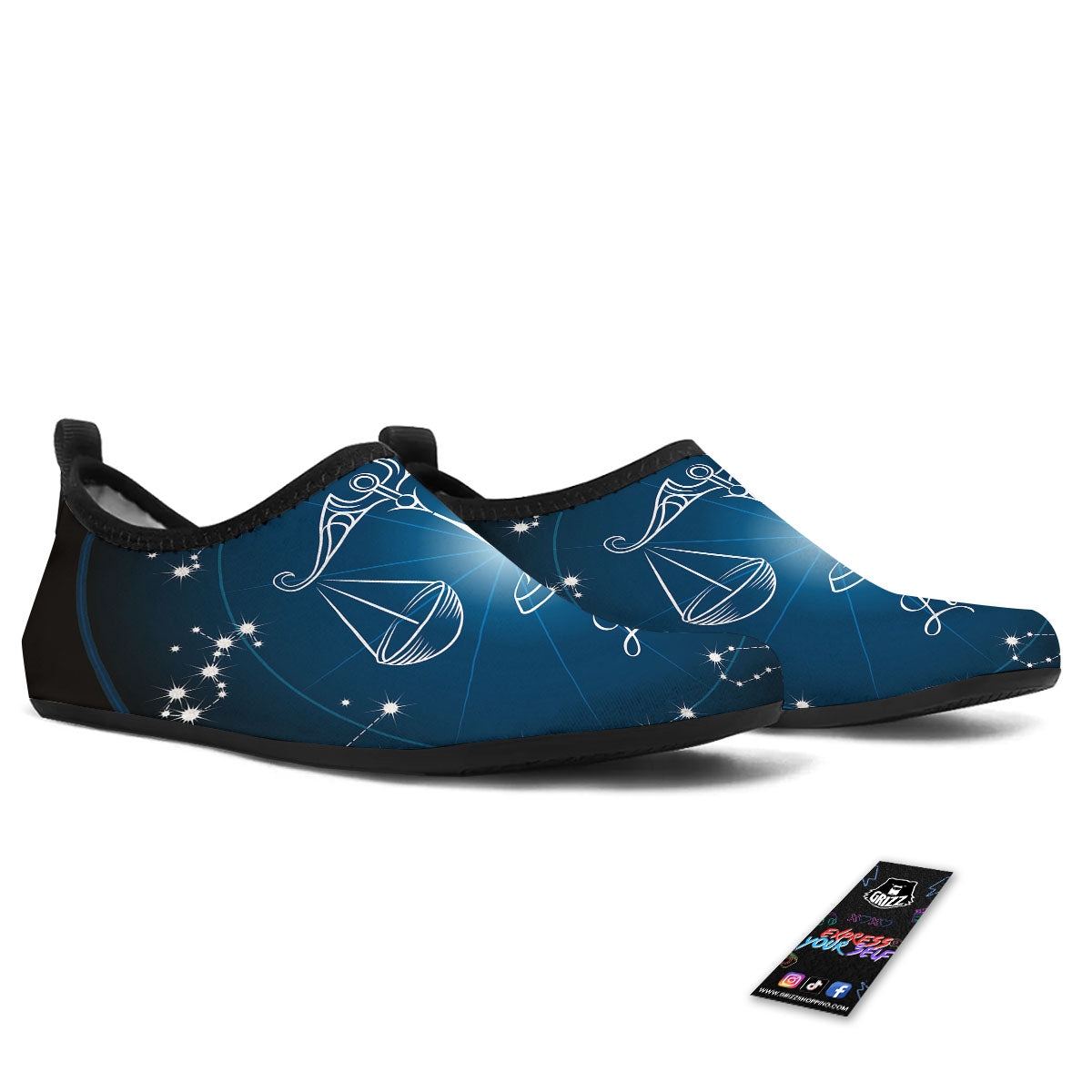 Constellation Libra Print Water Shoes-grizzshop