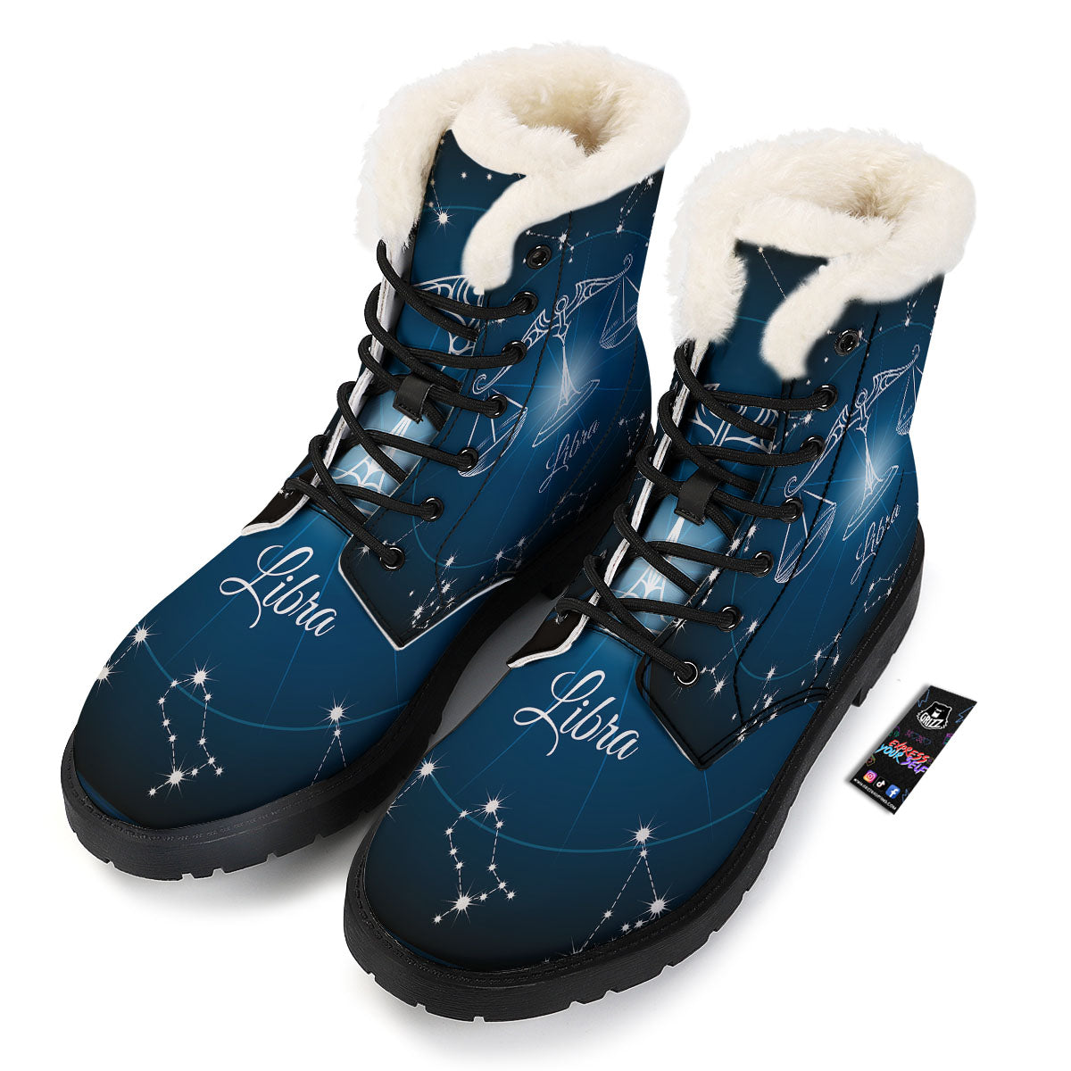 Constellation Libra Print Winter Boots-grizzshop
