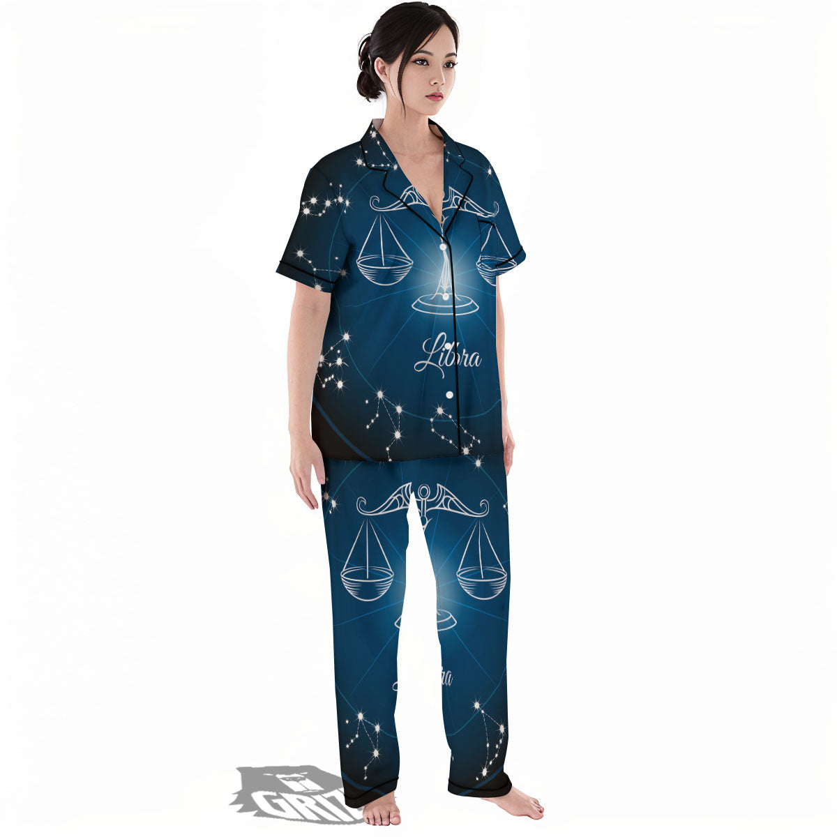 Constellation Libra Print Women's Pajamas Set-grizzshop