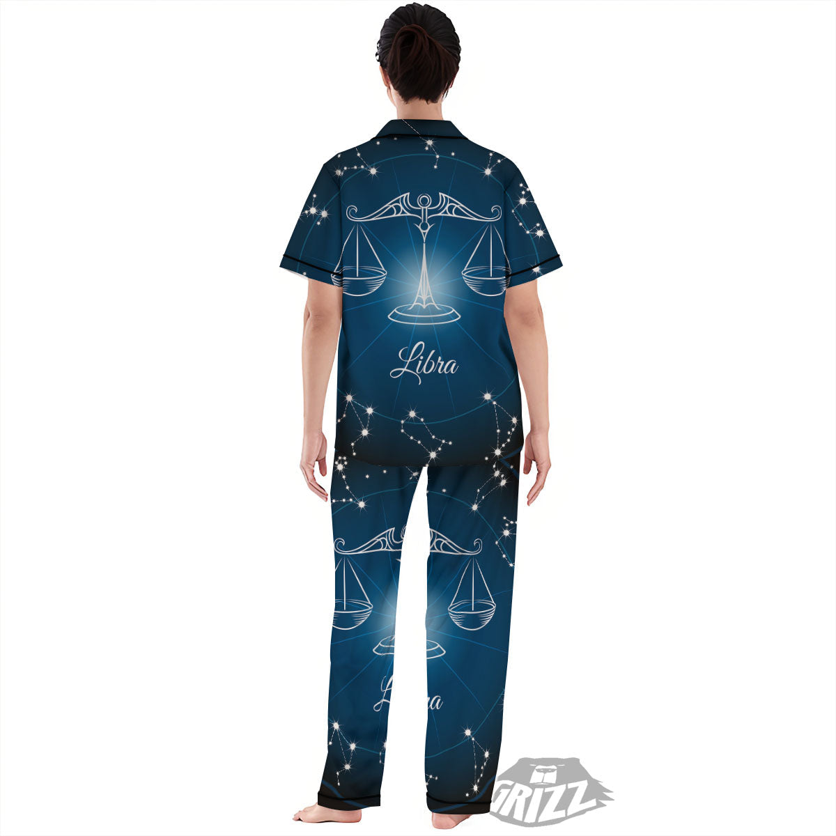 Constellation Libra Print Women's Pajamas Set-grizzshop