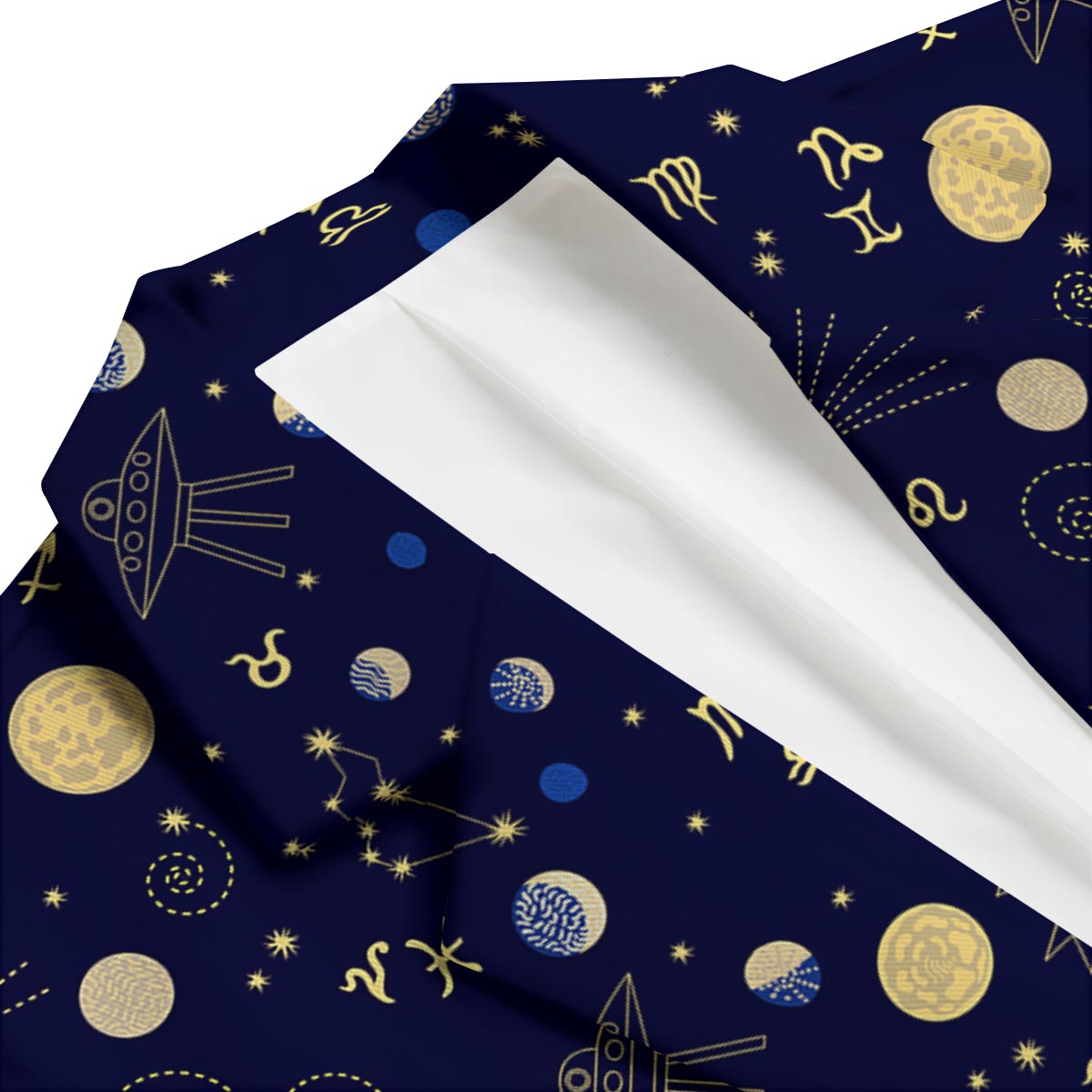Constellation Print Pattern Men's Blazer-grizzshop